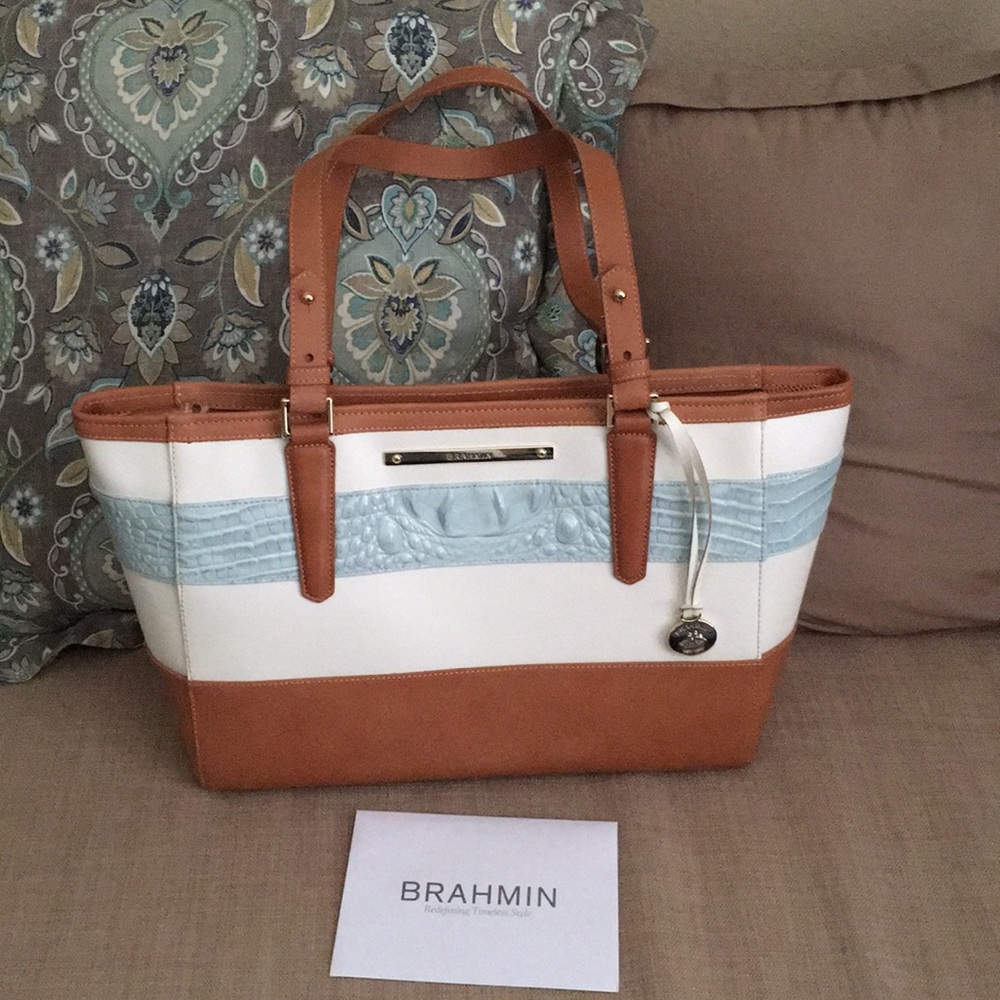💝Brahmin Spring Zipped Tote